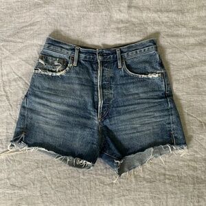 Agolde Dee Denim Shorts in Precision